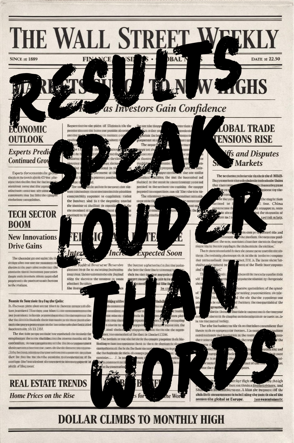 RESULTS SPEAK LOUDER THAN WORDS